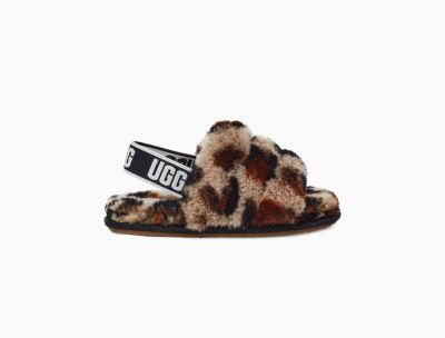 UGG Fluff Yeah Slide Slippers for Toddlers - Amphora/Brown India